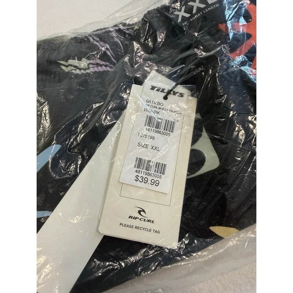 RIP CURL Men's Tropical Daze Volley Swim Shorts Lined Pockets NWT Unopened 2XL